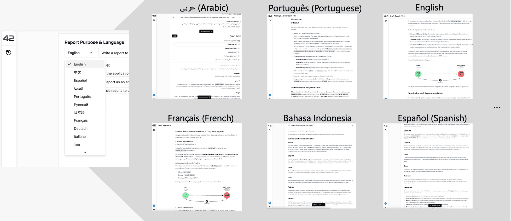 Languages and Report Export
